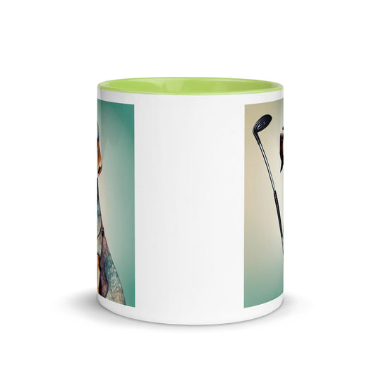 Mug with Color Inside-Labrador Retriever Golfer Labrador Retriever Golfer V18