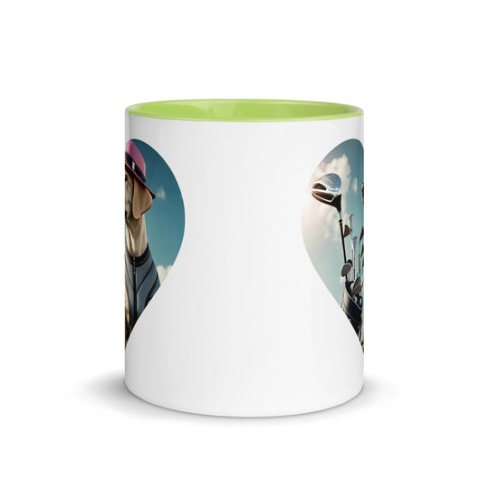 Mug with Color Inside-Labrador Retriever Golfer V23