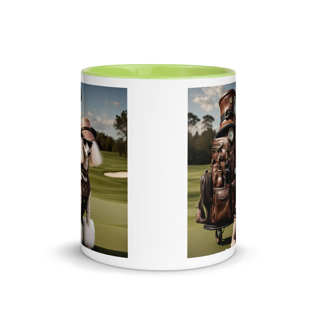 Poodle Golfer- Mug with Color Inside v6