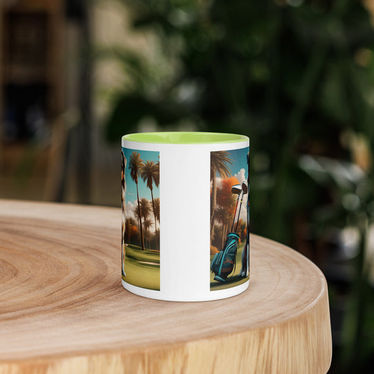 Australian Shepherd Golfer- Mug with Color Inside v2