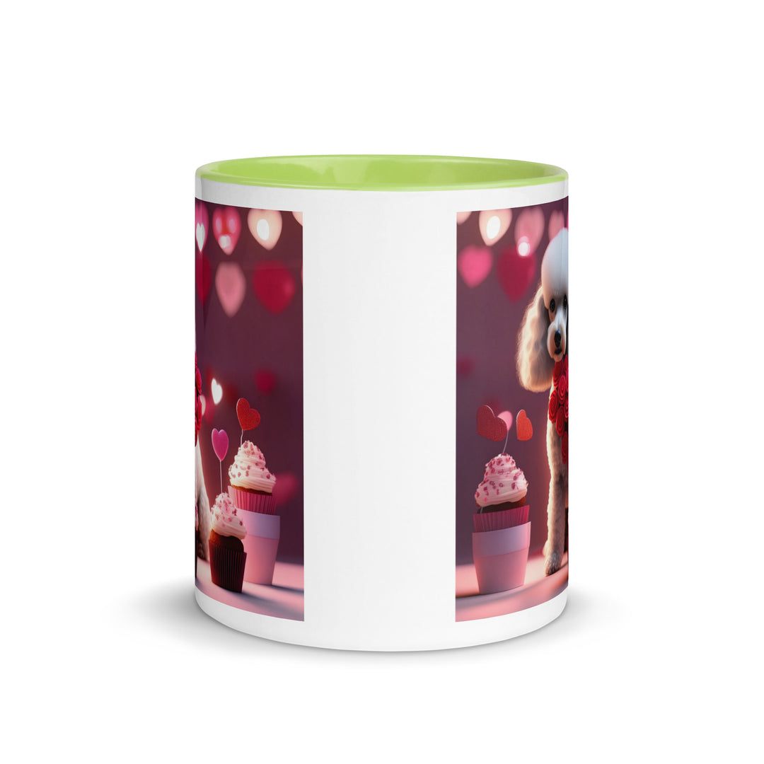 Poodle Romantic- Mug with Color Inside v3