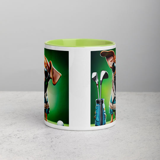 Chiweenie Golfer- Mug with Color Inside v6