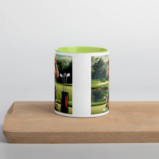 Cockapoo Golfer- Mug with Color Inside v2