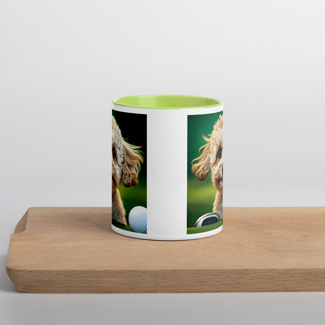 Maltipoo Golfer- Mug with Color Inside v6