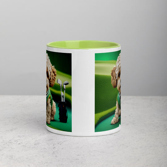 Maltipoo Golfer- Mug with Color Inside v7