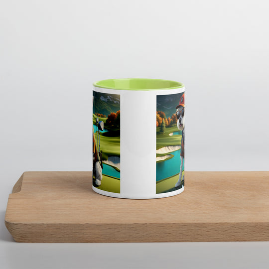 Pekapoo Golfer- Mug with Color Inside v13