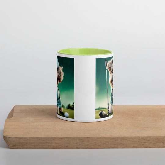 Shih-Poo Golfer- Mug with Color Inside