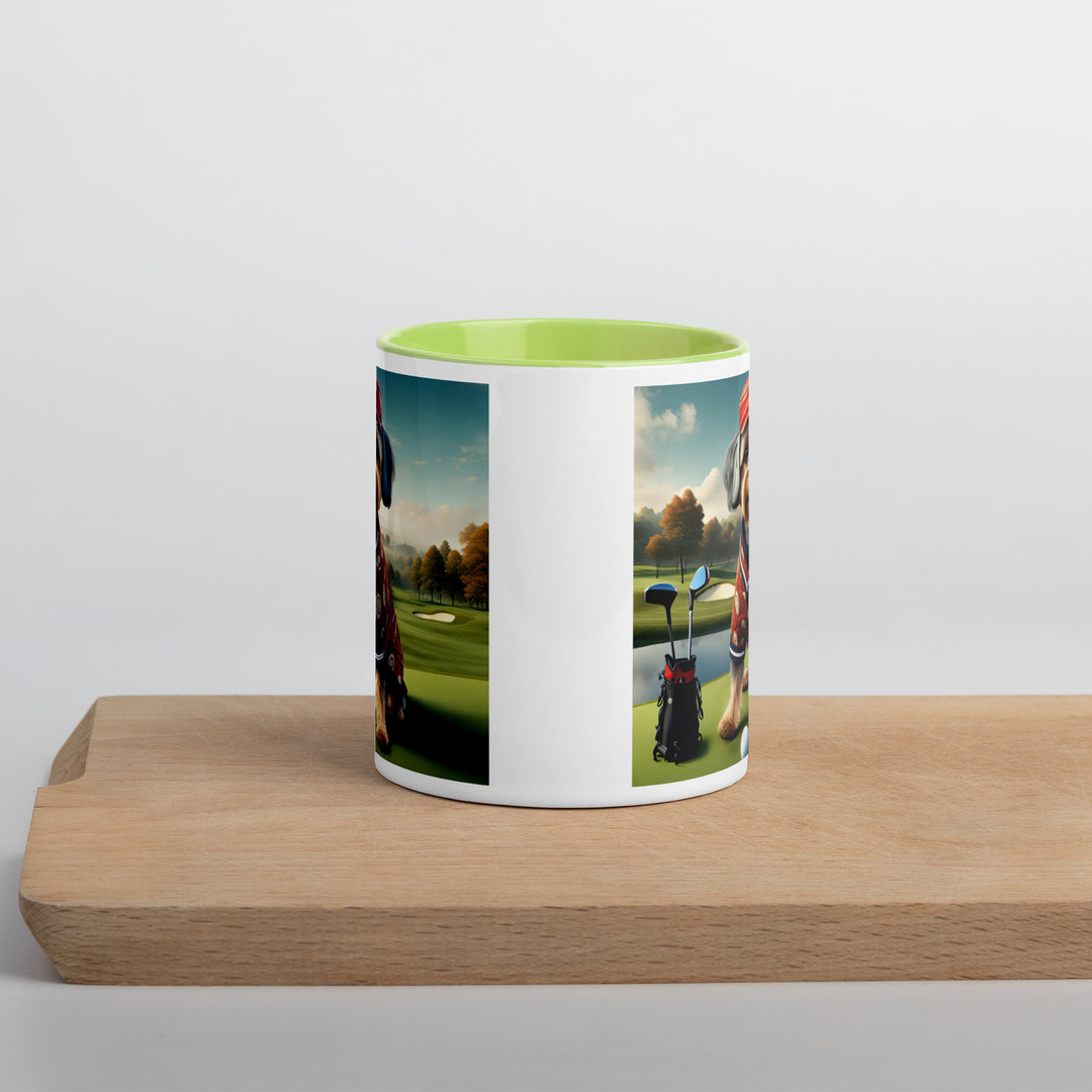 Yorkipoo Golfer- Mug with Color Inside v2