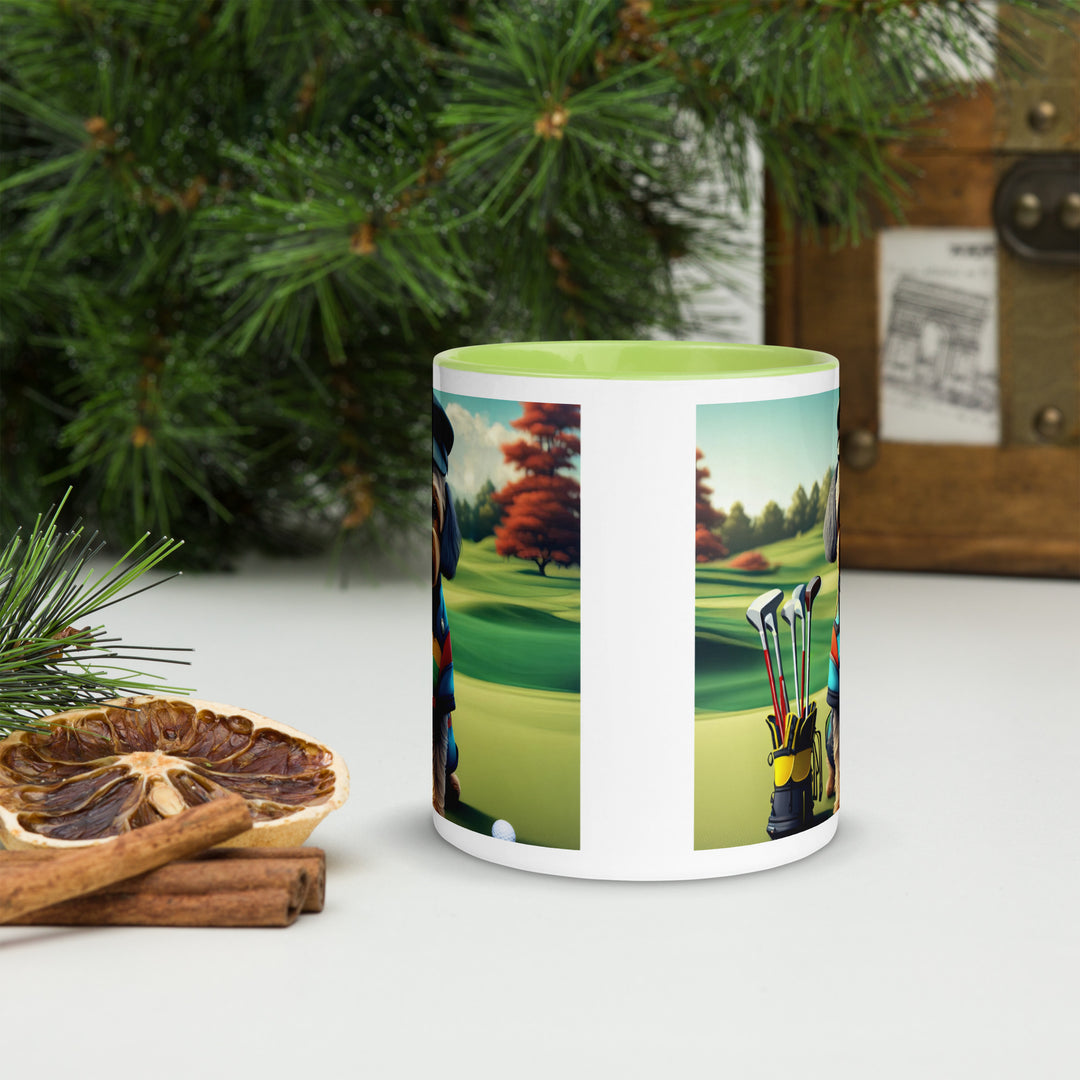 Yorkipoo Golfer- Mug with Color Inside v5