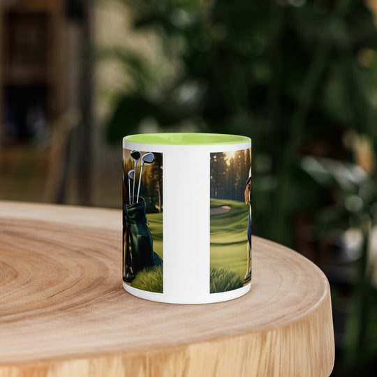 Puggle Golfer- Mug with Color Inside