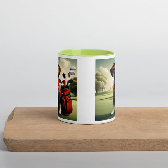 Puggle Golfer- Mug with Color Inside v3