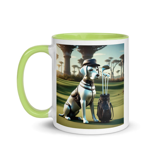 Mug with Color Inside-Labrador Retriever Golfer V11