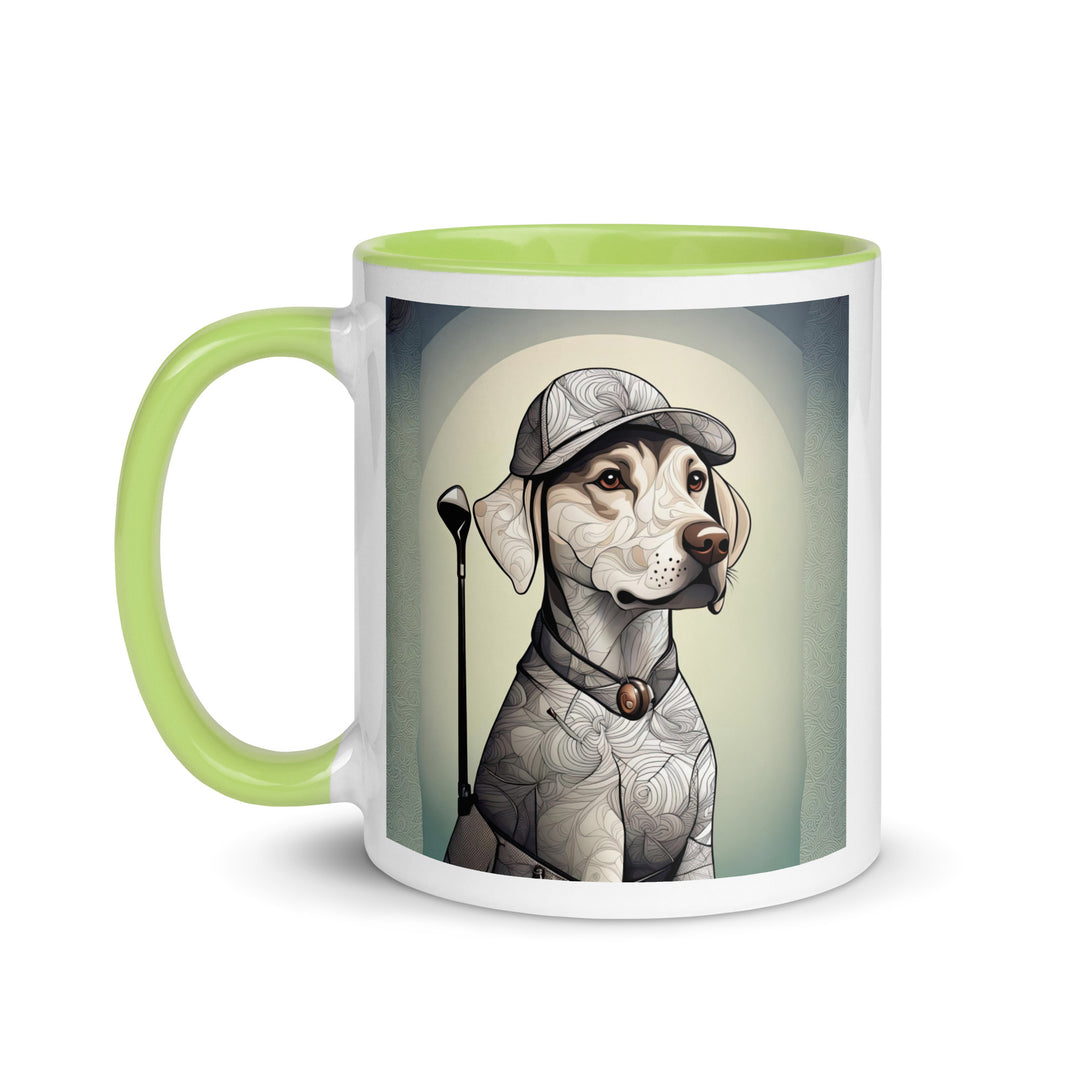 Mug with Color Inside-Labrador Retriever Golfer V17