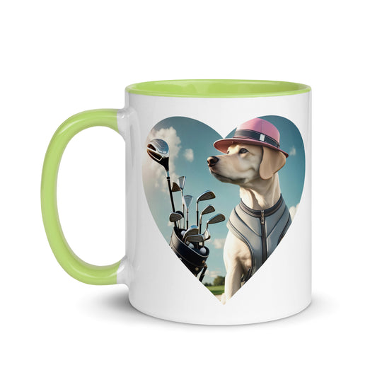 Mug with Color Inside-Labrador Retriever Golfer V23