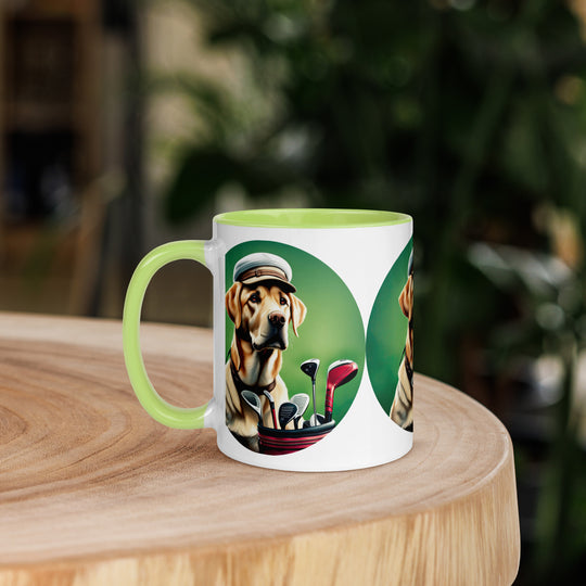 Mug with Color Inside-Labrador Retriever Golfer V25