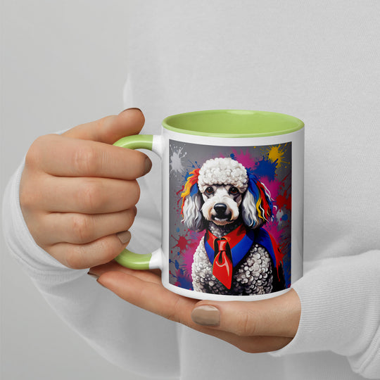 Poodle- Mug with Color Inside v4