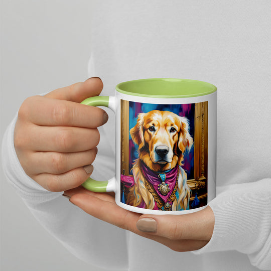 Golden Retriever- Mug with Color Inside V4