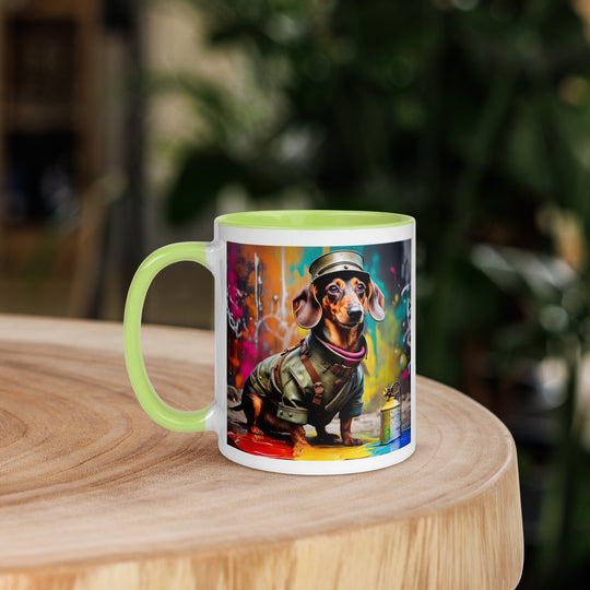 Dachshund- Mug with Color Inside v5