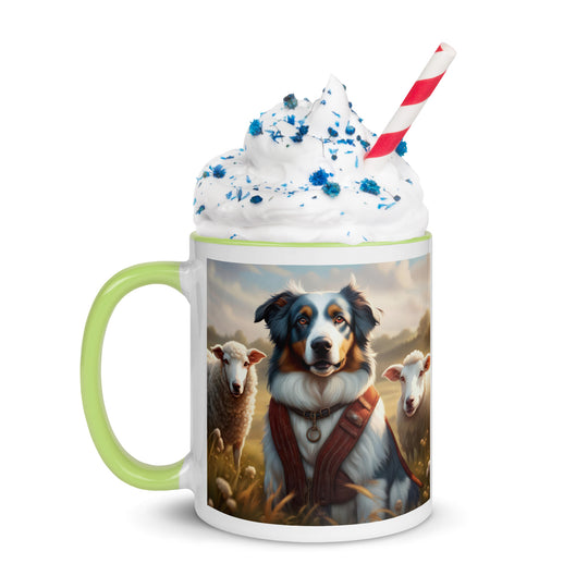 Australian Shepherd- Mug with Color Inside v4