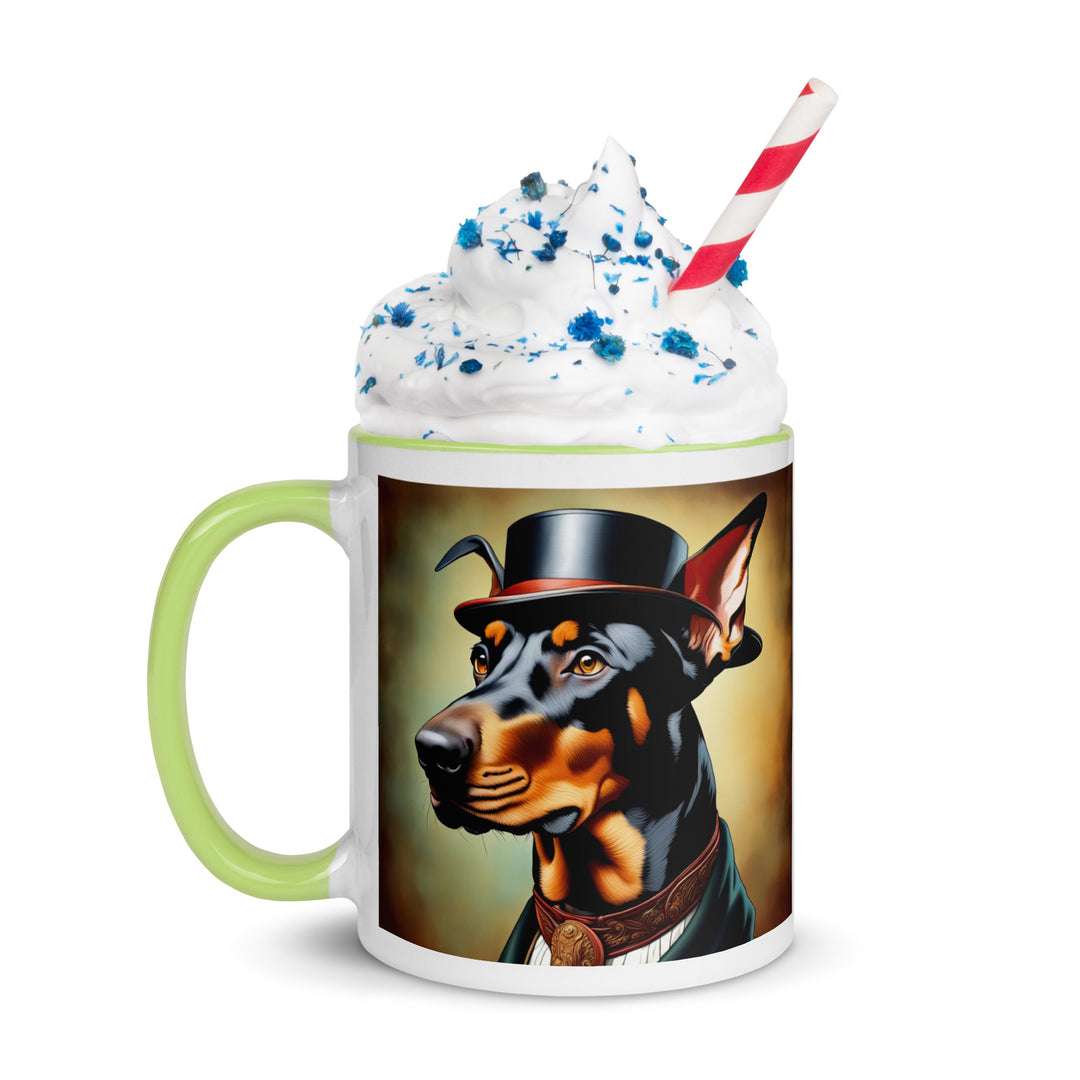 Doberman Pinscher- Mug with Color Inside v3