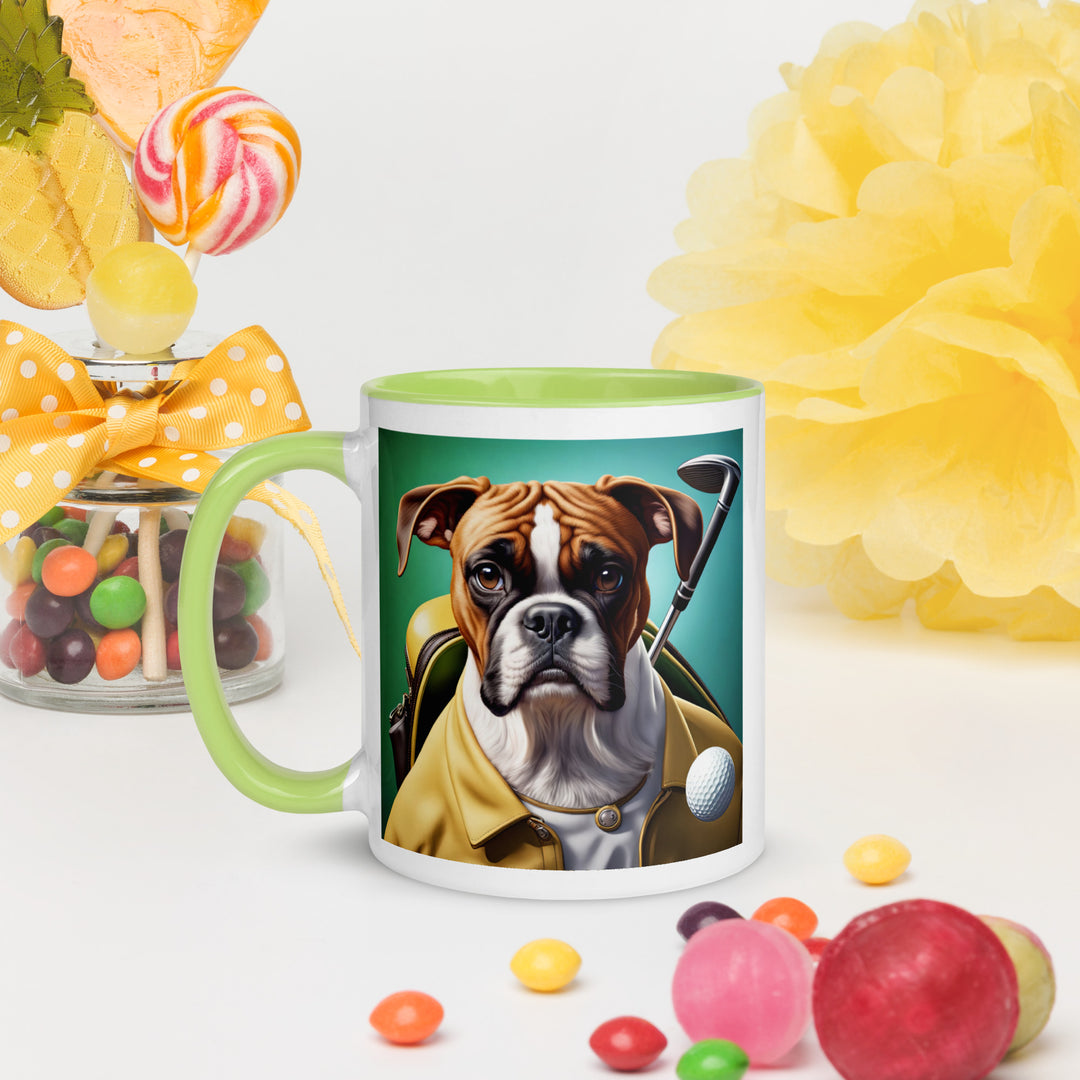 Boxer Golfer- Mug with Color Inside