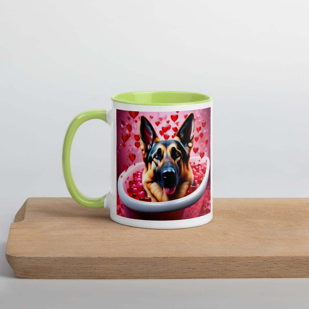 German Shepherd Romantic- Mug with Color Inside