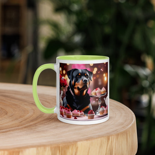 Rottweiler Romantic- Mug with Color Inside