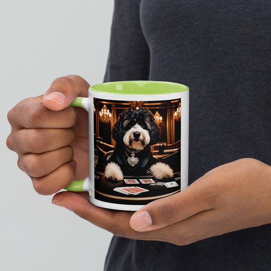 Bernedoodle General- Mug with Color Inside v7