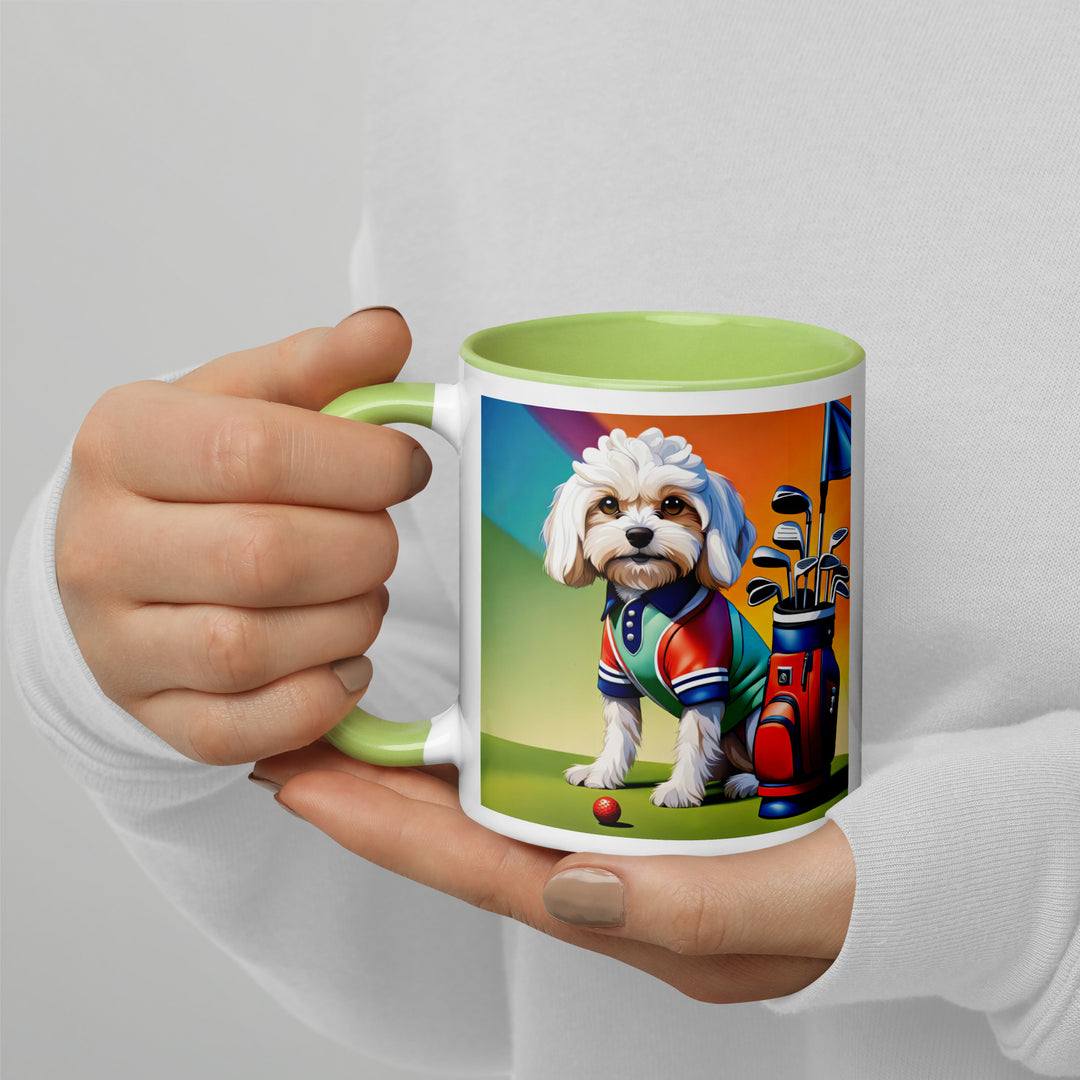 Cavachon Golfer-Mug with Color Inside v2