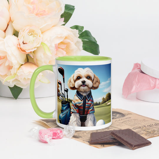 Cavachon Golfer- Mug with Color Inside