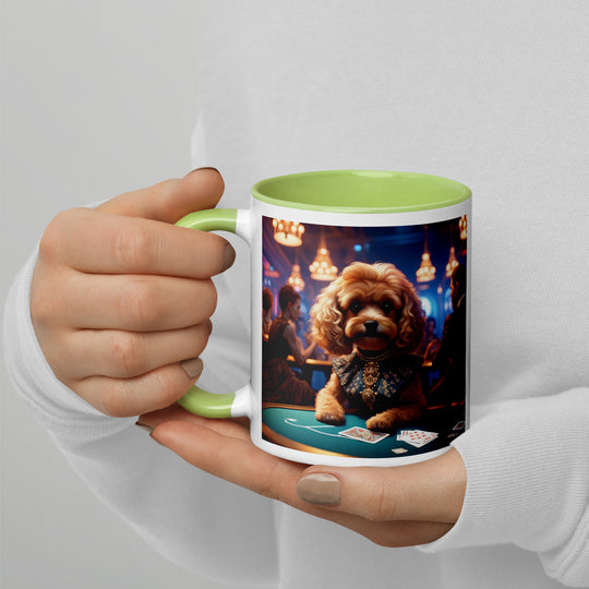 Cavapoo General- Mug with Color Inside v8