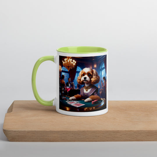 Cavapoo General- Mug with Color Inside v18