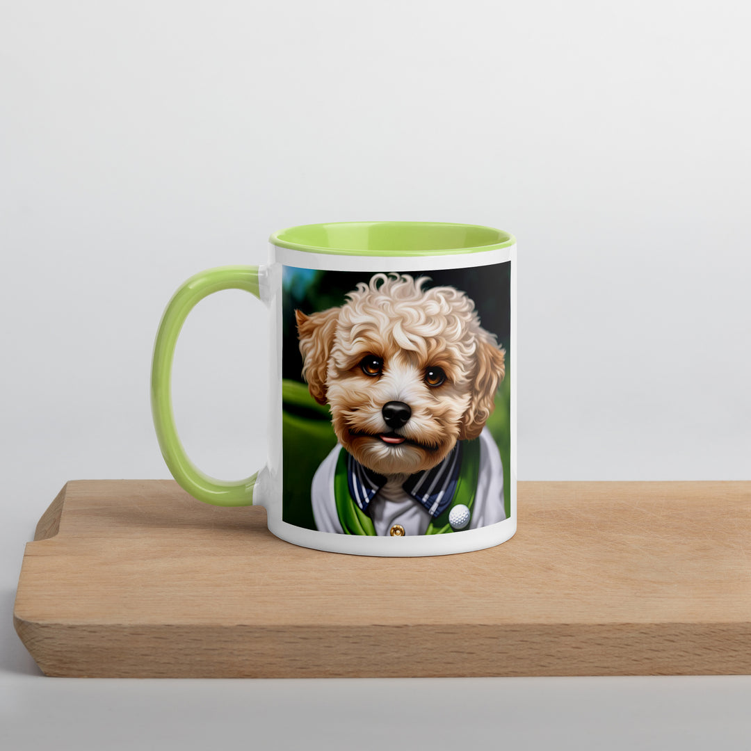 Maltipoo Golfer- Mug with Color Inside v2