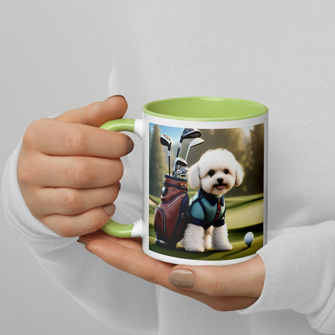 Maltipoo Golfer- Mug with Color Inside v4