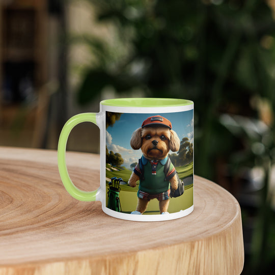 Pekapoo Golfer- Mug with Color Inside v2