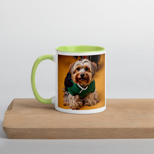 Yorkipoo Golfer- Mug with Color Inside