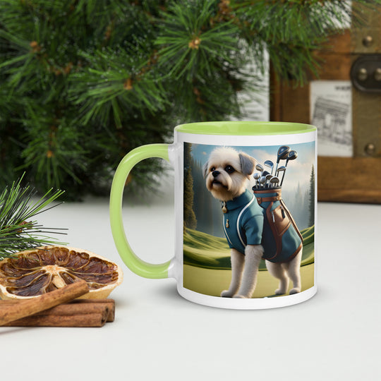 Pugapoo Golfer- Mug with Color Inside v9