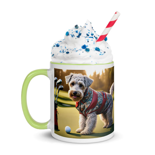 Schnoodle Golfer- Mug with Color Inside v10