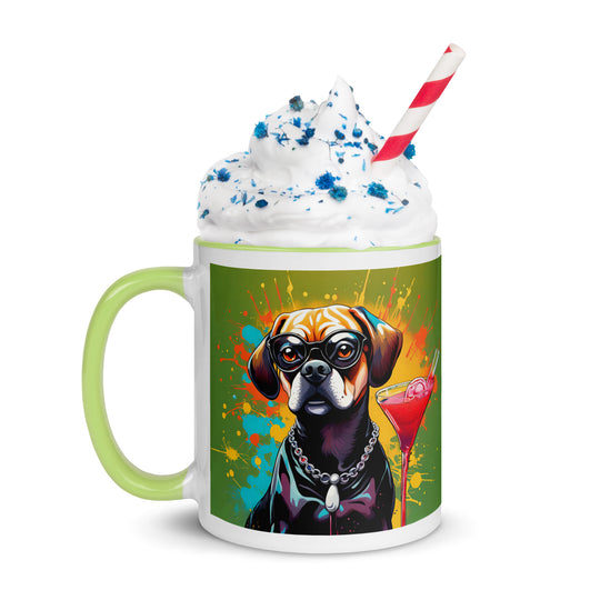 Puggle General- Mug with Color Inside v9