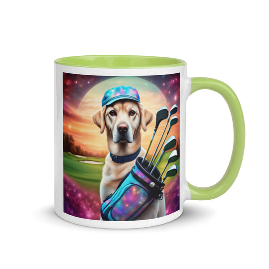 Mug with Color Inside-Labrador Retriever Golfer V8