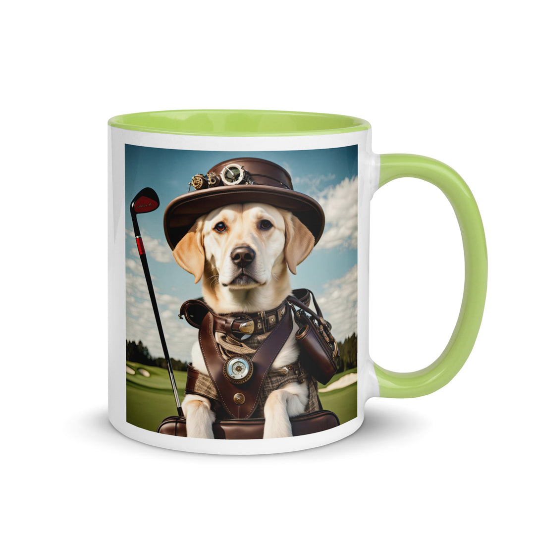 Mug with Color Inside-Labrador Retriever Golfer V12