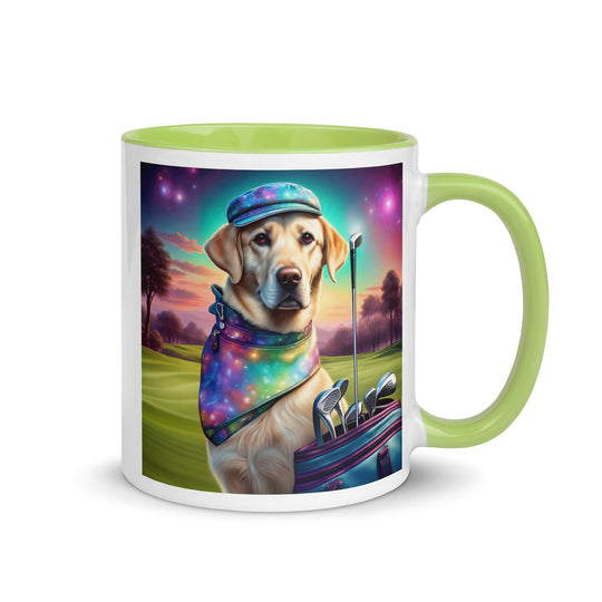 Mug with Color Inside-Labrador Retriever Golfer V13