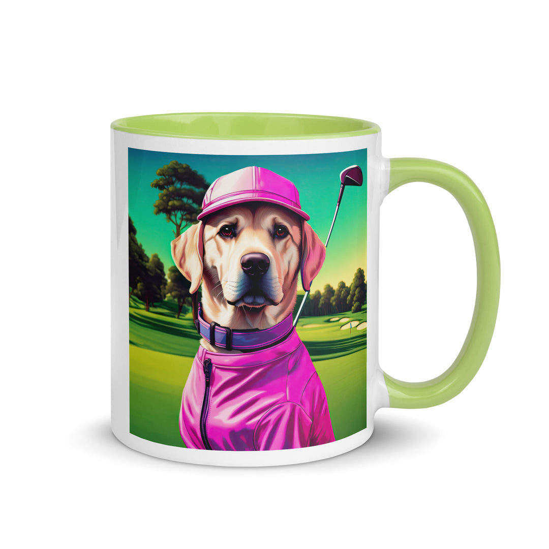 Mug with Color Inside-Labrador Retriever Golfer V14