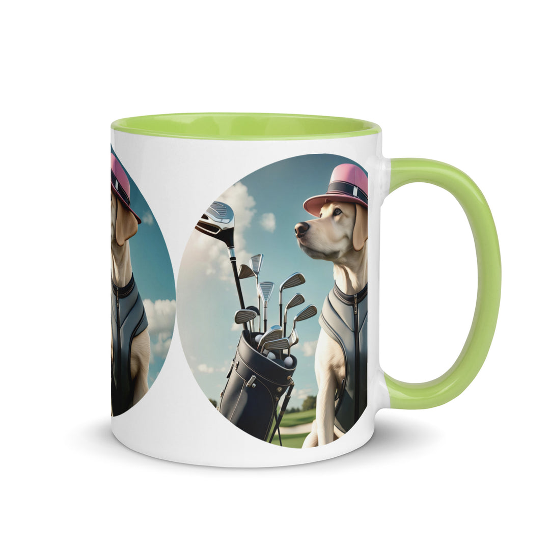 Mug with Color Inside-Labrador Retriever Golfer V24