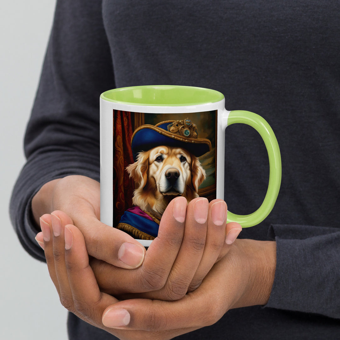 Golden Retriever- Mug with Color Inside V5