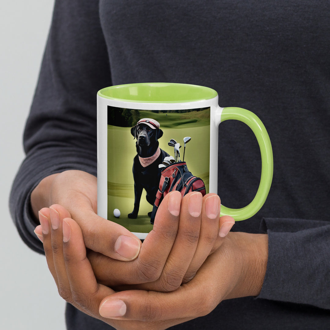 Golden Retriever Golfer- Mug with Color Inside