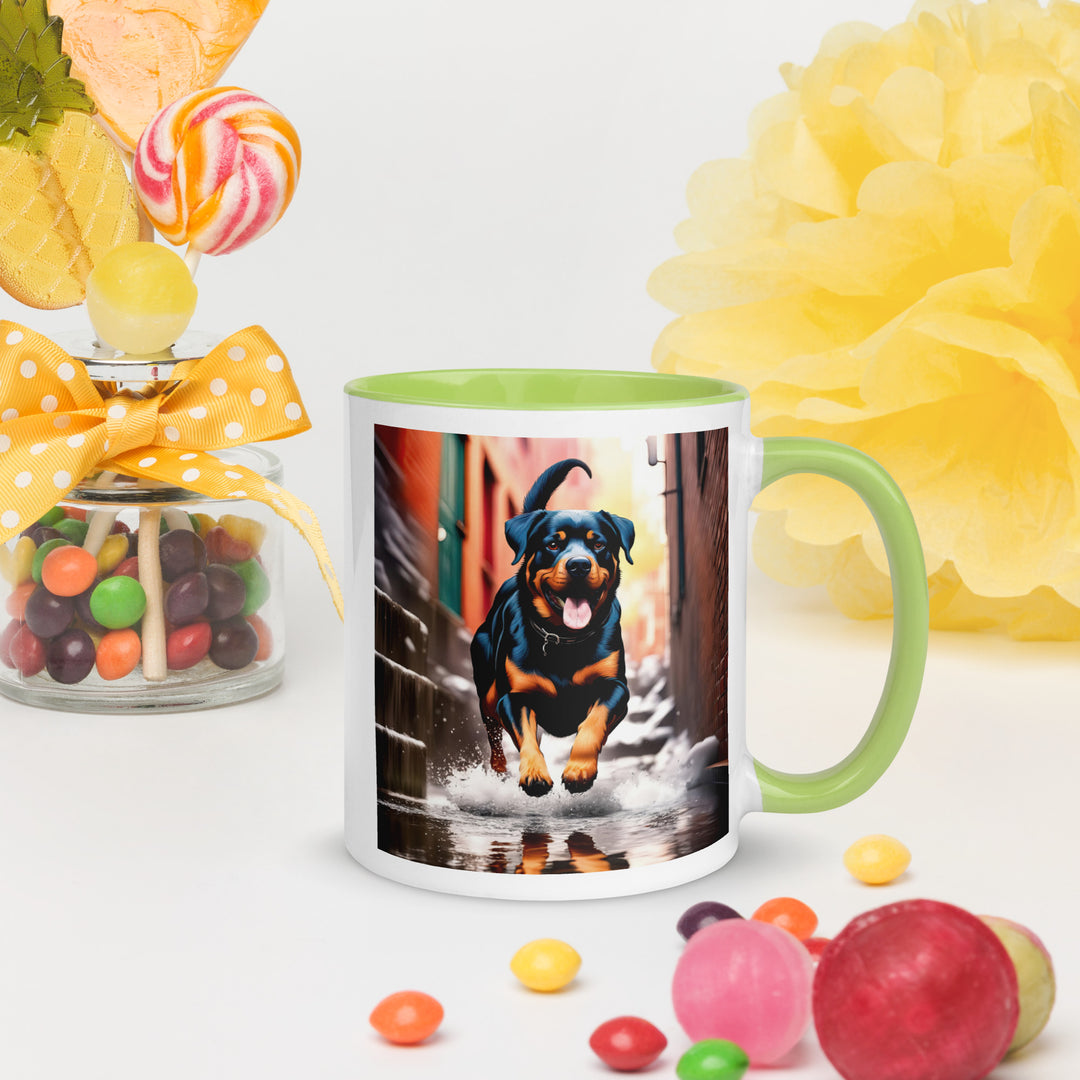 Rottweiler- Mug with Color Inside v4