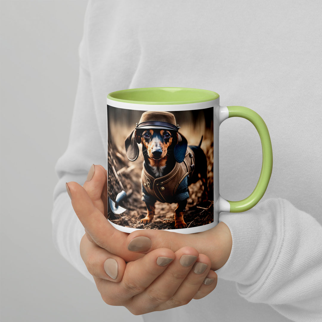 Dachshund- Mug with Color Inside