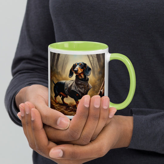 Dachshund- Mug with Color Inside v4