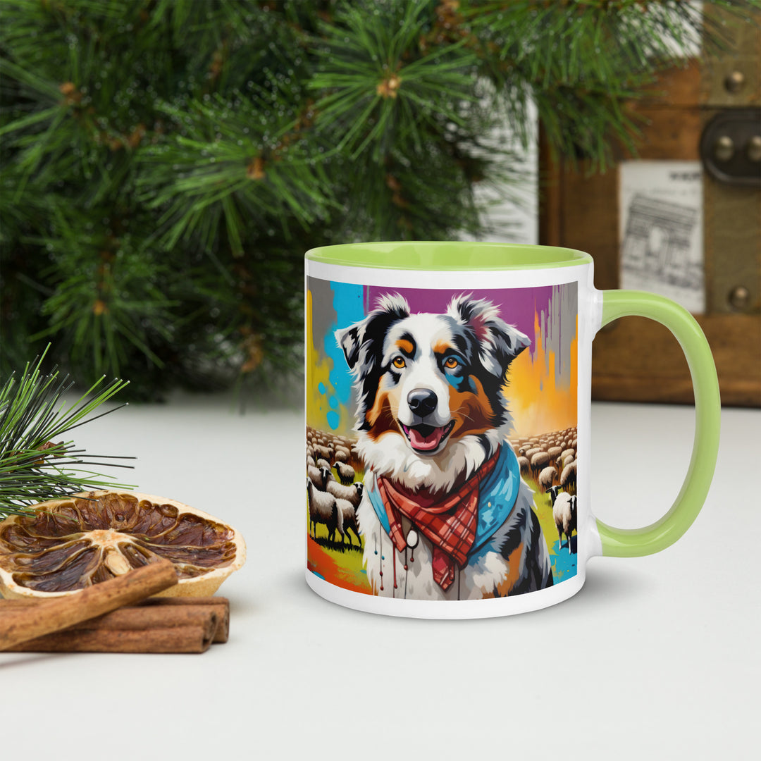 Australian Shepherd- Mug with Color Inside v3